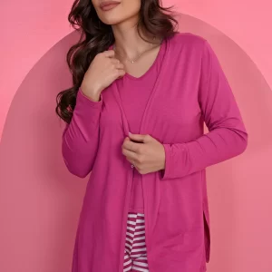 Cardigan Manga Longa